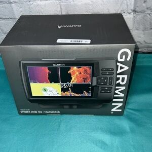 GARMIN Striker Vivid 7SV 7” Fish Finder With GPS + Transducer NEW IN BOX 💯🐟🦈